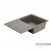 Мойка для кухни из литого мрамора Aquaton Аманда прямоугольная с крылом серый шелк 1A712832AD250