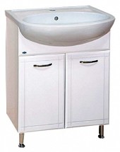 Тумба для комплекта Misty Уют 60 прямая белая — Тумба для комплекта Misty Уют - 60 Тумба прямая Э-Уют01060-01Пр