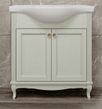 Тумба для комплекта ValenHouse Эллина 80/2 слоновая кость, фурнитура золото — 