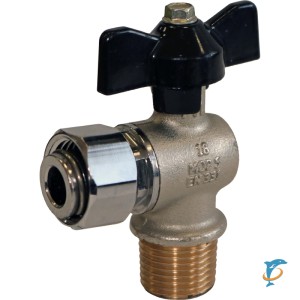 Stout Кран шаровой с накидной гайкой угловой, НР/накидная гайка, ручка бабочка 3/4x3/4 (SVB-0010-000020)