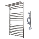 Полотенцесушитель электрический Point Альфа PN05150SPE П14 500x1000 с полкой левый/правый, хром &mdash; 