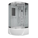 Душевая кабина NG-7712WR (800x1200х2150) высокий поддон стенки белые — 