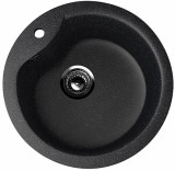 Круглая мойка с отверстием под смеситель ULGRAN U-102n черный — 