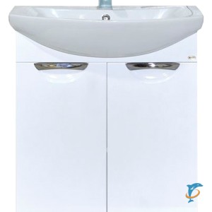 Тумба с раковиной Мисти (Misty) Лаванда 70 прямая  (Э-Лав01070-011Пр+1.WH20.7.776)