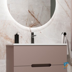 Тумба с раковиной Style Line Матис 70 тауп темный  (ЛС-00002297+ЛС-00000722)