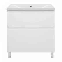 Тумба с раковиной Misty Лаки 80 (белая) — 