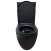 Унитаз-компакт Azario Cobalt-Black 610x360x805 напольный, безободковый, система смыва 