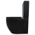 Унитаз-компакт Azario Cobalt-Black 610x360x805 напольный, безободковый, система смыва 