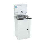 Дачный умывальник &quot;Акватекс&quot; (бак антикорроз. с ЭВН + мойка нерж. сталь) белый — 