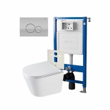 Инсталляция Point Элемент PN45120 + Клавиша Викториясатин/хром PN44061SC +Унитаз Венера PN41071 — 