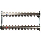 Stout Коллектор из нержавеющей стали без расходомеров, с клапаном вып. воздуха и сливом 11 вых. &mdash; 