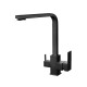 Смеситель для кухни HAIBA HB76803-7 с подключением фильтра, нержавеющая сталь, черный  (HB76803-7)