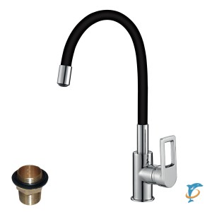 Смеситель Rossinka Z35-35U-Black для кухни с гибким цветным изливом  (Z35-35U-Black)