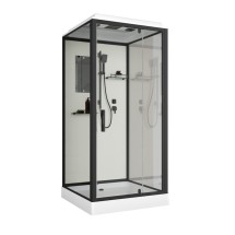 Душевая кабина Niagara Standart ST100/15Q/BL (100х100х215) квадрат, поддон 15см, распашная &mdash; 