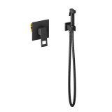 Смеситель встроенный с гигиеническим душем Timo Briana 7189/03SM черный — 