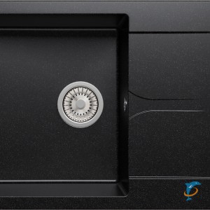 Мойка кухонная Polygran GALS-760 Чёрный  (290587)