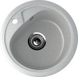 Круглая мойка с отверстием под смеситель ULGRAN U-500 серый — 