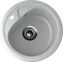 Круглая мойка с отверстием под смеситель ULGRAN U-500 серый — 