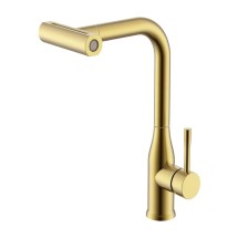 Смеситель для кухни с мультифункциональным изливом Splenka S206.49.03, золотой сатин &mdash; 