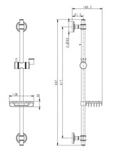 Душевая стойка KAISER  R-0080 с мыльницей бронзовый — 