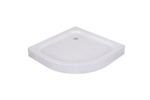 Поддон акриловый,полукруг,на каркасе,с сливом и сифоном 90*90см — 