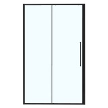 Душевая дверь Azario SHANGHAI 1400х1950 раздвижная, прозрачное стекло 6 мм, профиль черный матовый (AZ-Y43-140-MB-CL) — 