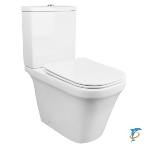 Унитаз напольный Azario Candy 370х620х780 безободковый, в комплекте с бачком и сиденьем микролифт (AZ-1503B)  (AZ-1503B)