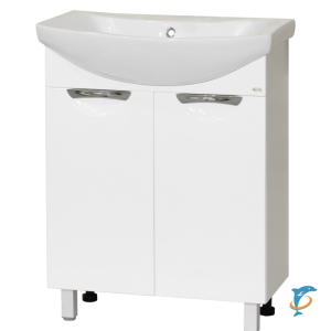 Тумба с раковиной Misty Лаванда 65 белая (Э-Лав01065-011Пр + Misty_1.WH20.7.775)