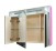 Мебель для ванной Misty Джулия 105 с зеркало-шкафом прямая розовая