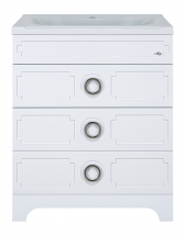 Тумба с раковиной Misty Лейла 100 напольная, белая — 