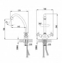 Смеситель для кухни Victoria VICSB00M05 — Смеситель Смеситель для кухни,  Victoria, Milardo, VICSB00M05