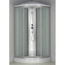 Душевая кабина River NARA LIGHT 80/15 МТ — открытая кабина, полностенная, двери раздвижные, габариты (ШхВхД): 80x80x2100см
