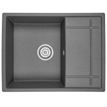 Мойка для кухни Granula 6501, ГРАФИТ (ЧЁРНО-СЕРЫЙ), гранит — 
