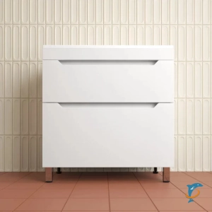 Тумба с раковиной напольная Style Line Остин 80, белый эмаль PLUS  (ЛС-00002393+ЛС-00002421)