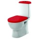 Унитаз-компакт Sanita Luxe Best с красной крышкой  (BSTSLCC07110522)