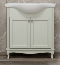 Тумба для комплекта ValenHouse Эллина 80/2 слоновая кость, фурнитура хром — 