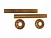 Комплект декоративных трубок и розеток D18/L160 мм RETROstyle латунь retro