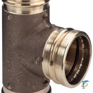 Тройник под пресс Viega Sanpress d42х15х42 бронза, модель 2218 (314224)