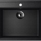 Односекционная мойка с отверстием под смеситель ULGRAN U-104 черный  (U-104-308)