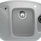 Угловая двухсекционная мойка с отверстием под смеситель ULGRAN U-501 серый  (U-501-310)