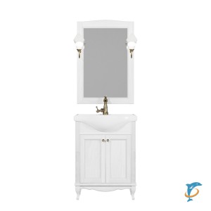 Комплект мебели ValenHouse Эллина 65 белый без пенала, фурнитура бронза (Е65_КТЗББ)