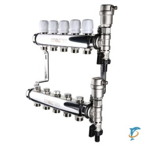 Коллекторная группа VALTEC 1''x 3/4 на 3 выхода  (VTc.588.EMNX.0603)