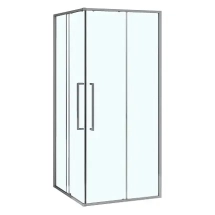 Душевое ограждение Azario SHANGHAI 900х900х1950 прозрачное стекло 6 мм, профиль графит матовый (AZ-R43-900-MGR-CL) — 