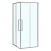 Душевое ограждение Azario SHANGHAI 900х900х1950 прозрачное стекло 6 мм, профиль графит матовый (AZ-R43-900-MGR-CL)