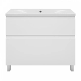 Тумба с раковиной Misty Лаки 100 (белая) — 