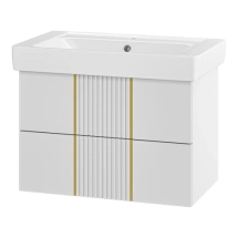 Тумба под раковину Brevita Vega 80 подвесная (белая) — 