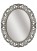Зеркало Misty Аврора O.1021.BA.ZA 750х945 серебро, овальное