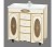 Мебель для ванной Misty Монако 120 с 4-мя ящиками бежевая патина
