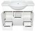 Мебель для ванной Misty Жасмин 86 с 2-мя ящиками, правым зеркалом и Б/К белая