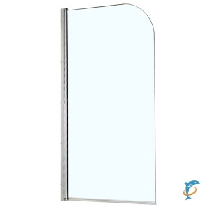 Шторка для ванны Azario MERRIT 800х1400, прозрачное стекло 5 мм, покрытие EASY CLEAN, цвет профиля серебро (AZ-NF6211 800) (AZ-NF6211 800)